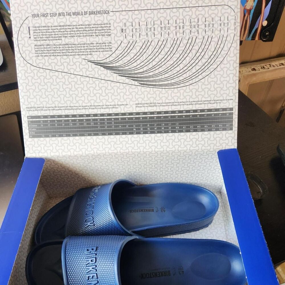 Birkenstock Men's Blue and Navy Sandals
